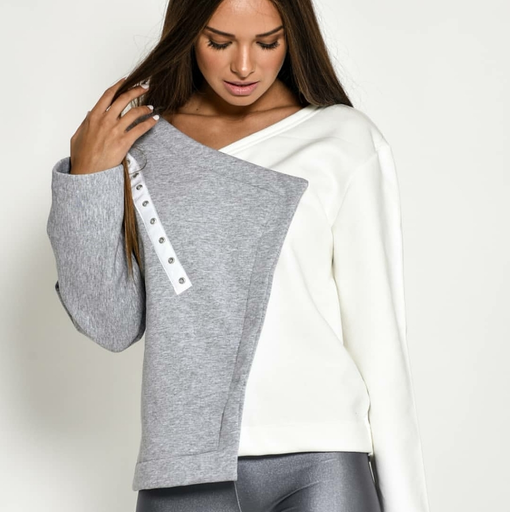 Hoodie asymmetrical top